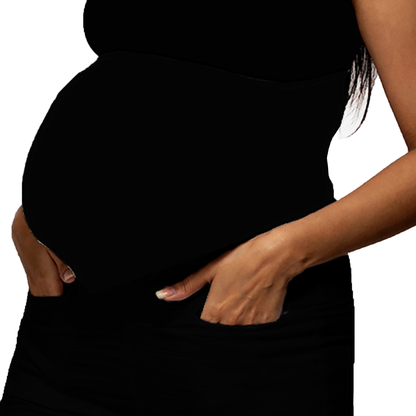 Urban Slimfit Stretch Maternity Trousers - Black - Image 4