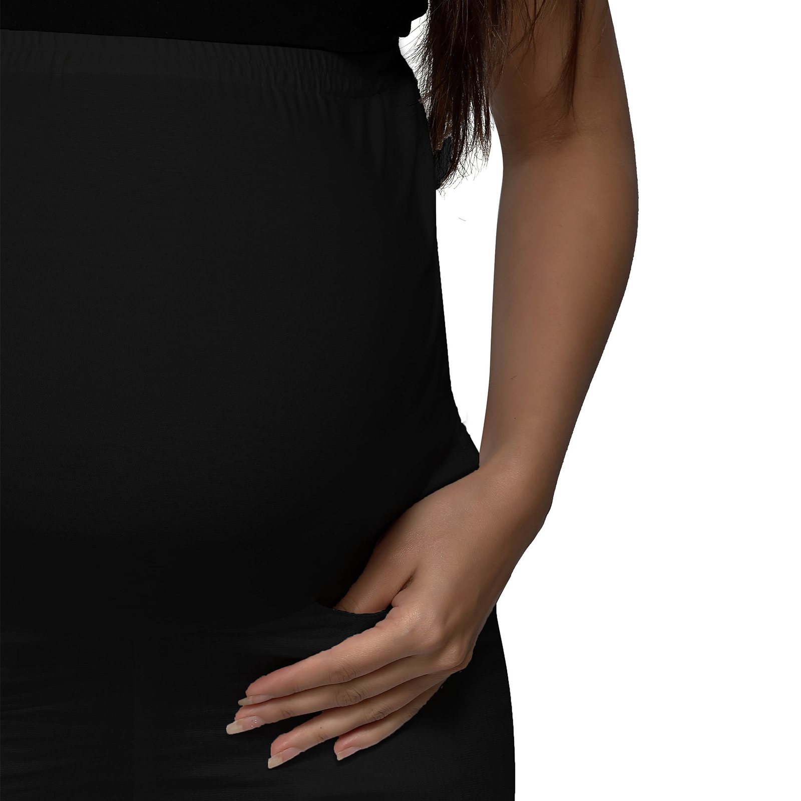 Urban Slimfit Stretch Maternity Trousers - Black - Image 5
