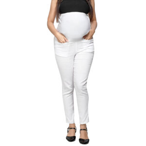 Slimfit Stretch Maternity Maternity Trousers - White