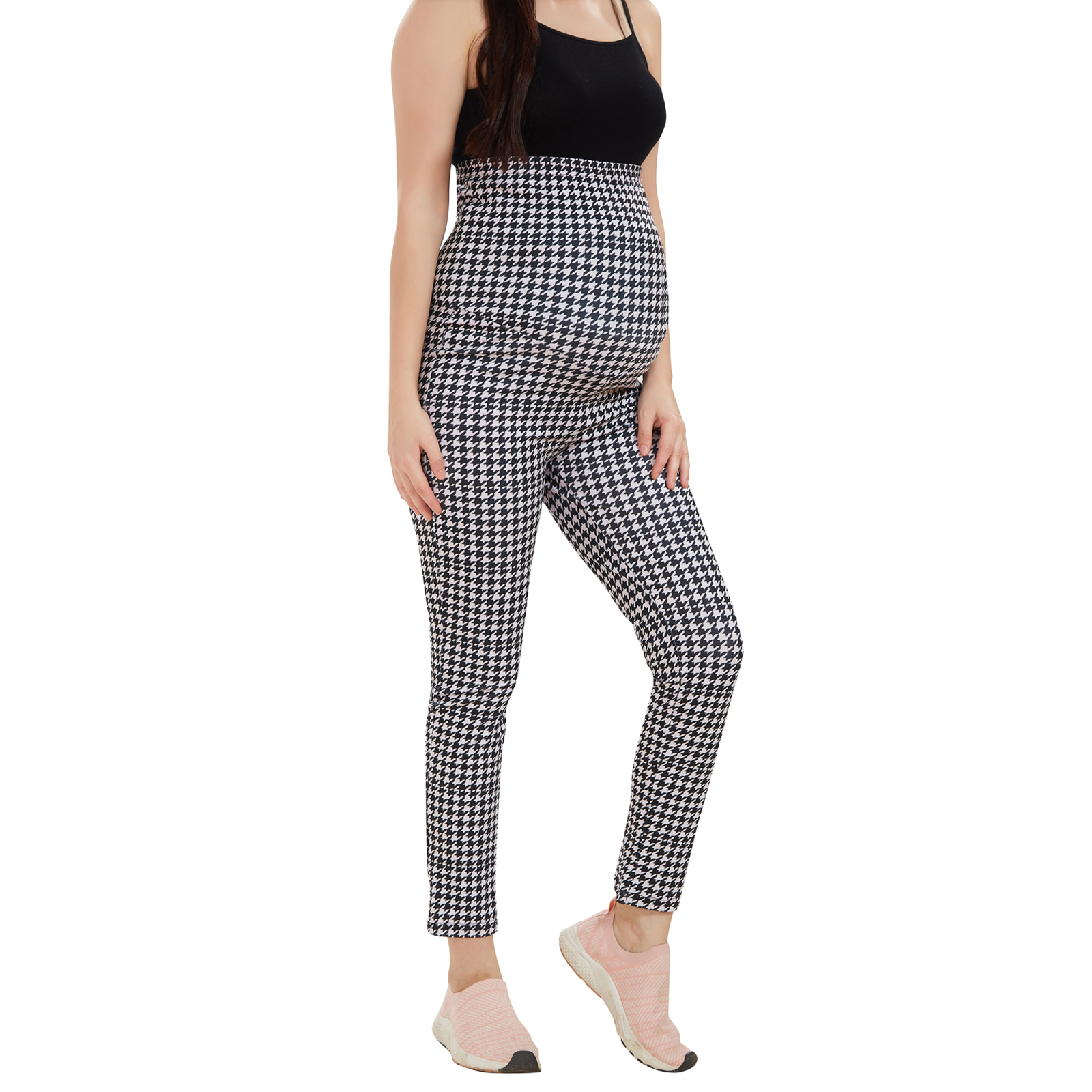 Stretchable Maternity Activewear Maternity Leggings - White - Image 3