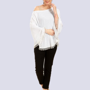 White Cotton Nursing Maternity Wear - White