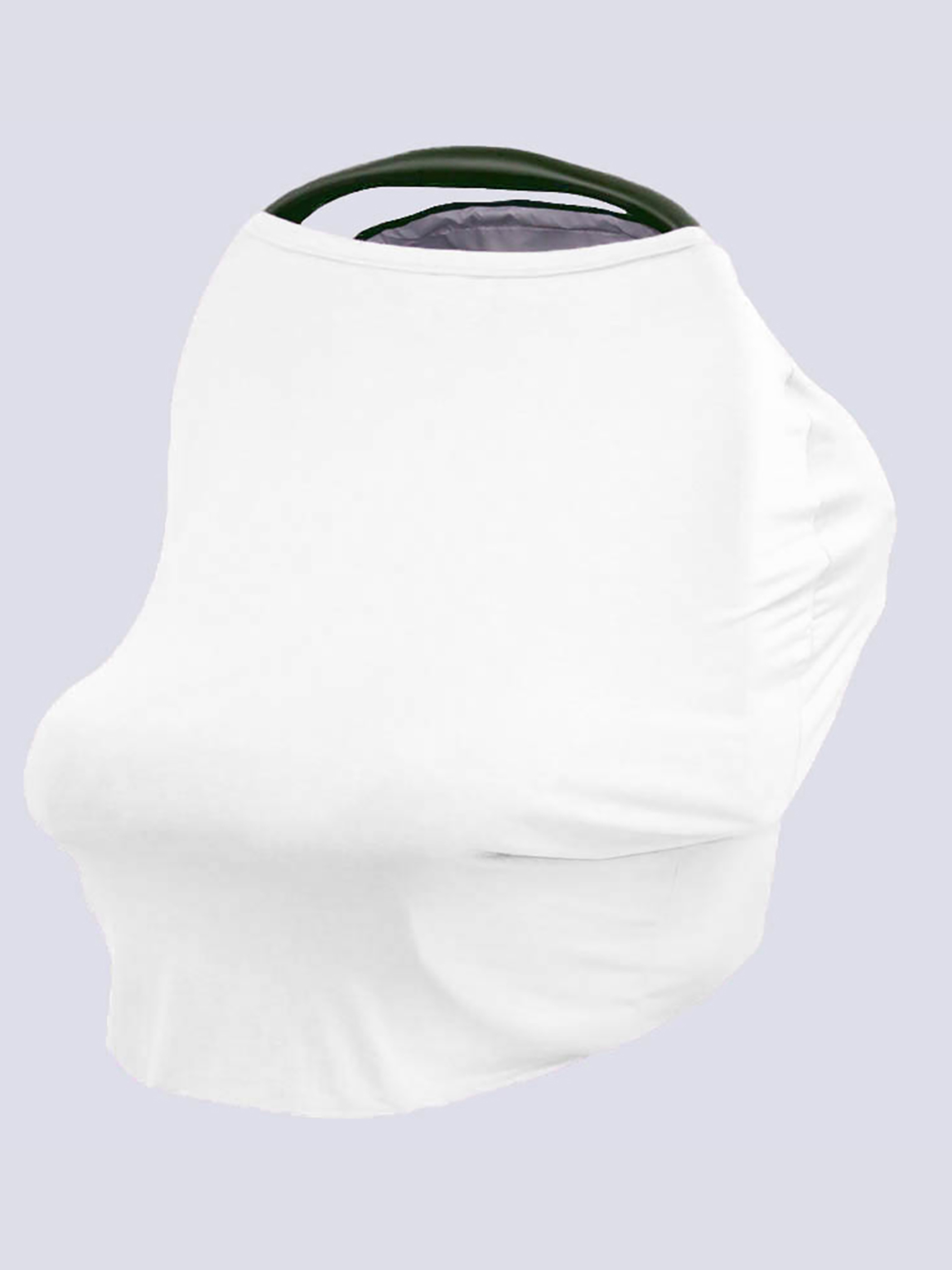 White Cotton Lycra Maternity Wear - White - Image 4