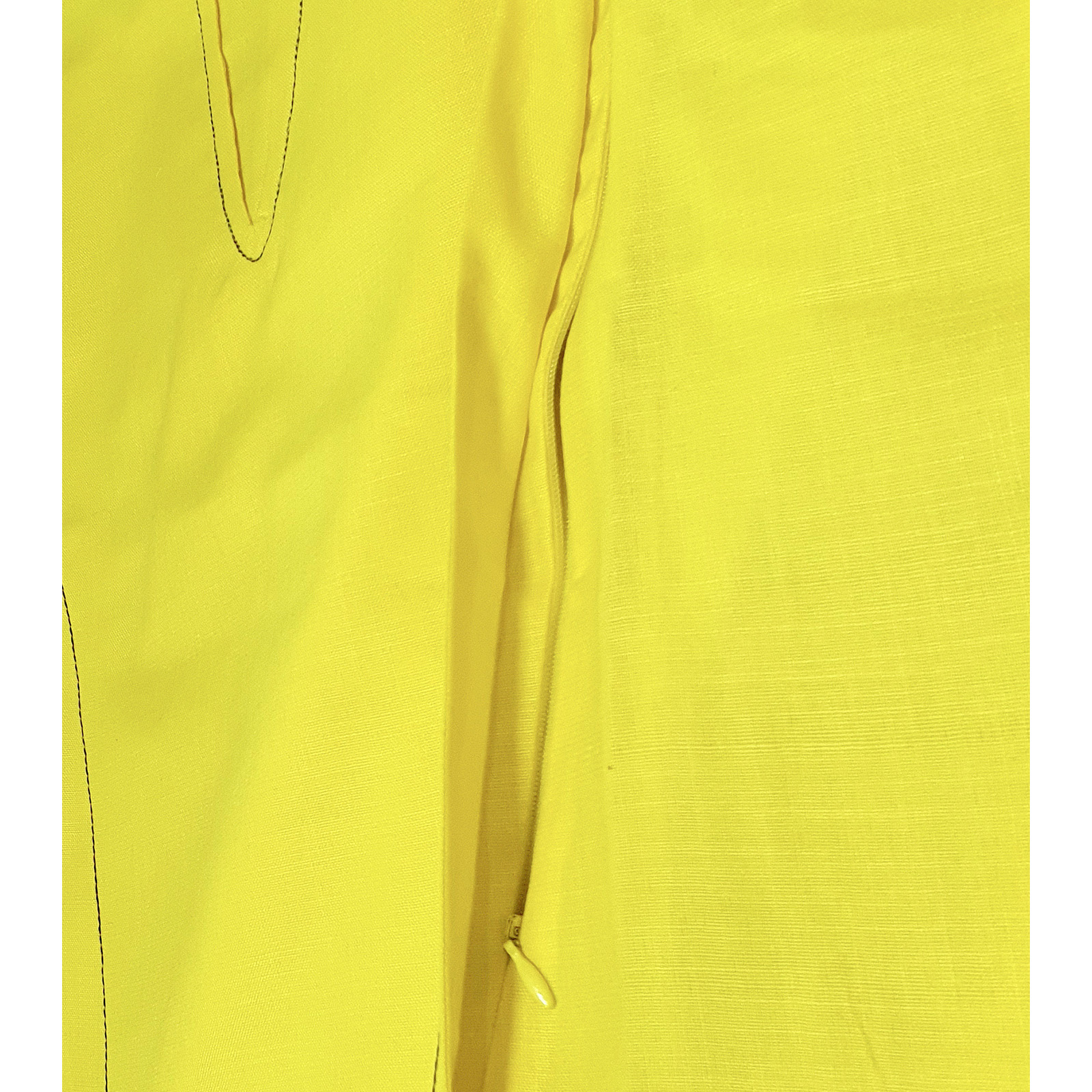 Lemon Yellow Cotton Maternity Dress - Red - Image 5