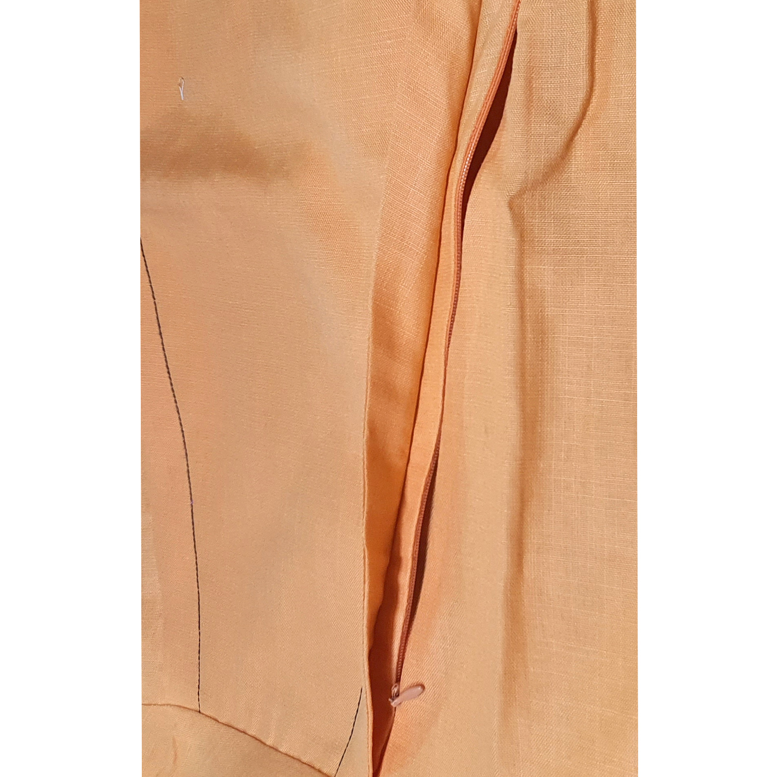 Peach Cotton Linen Maternity Dress - Peach - Image 5