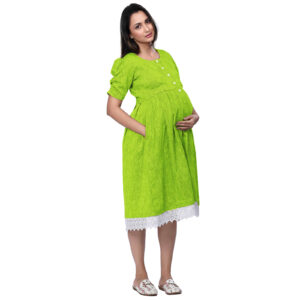 Lemon Green South Maternity Dress - Green