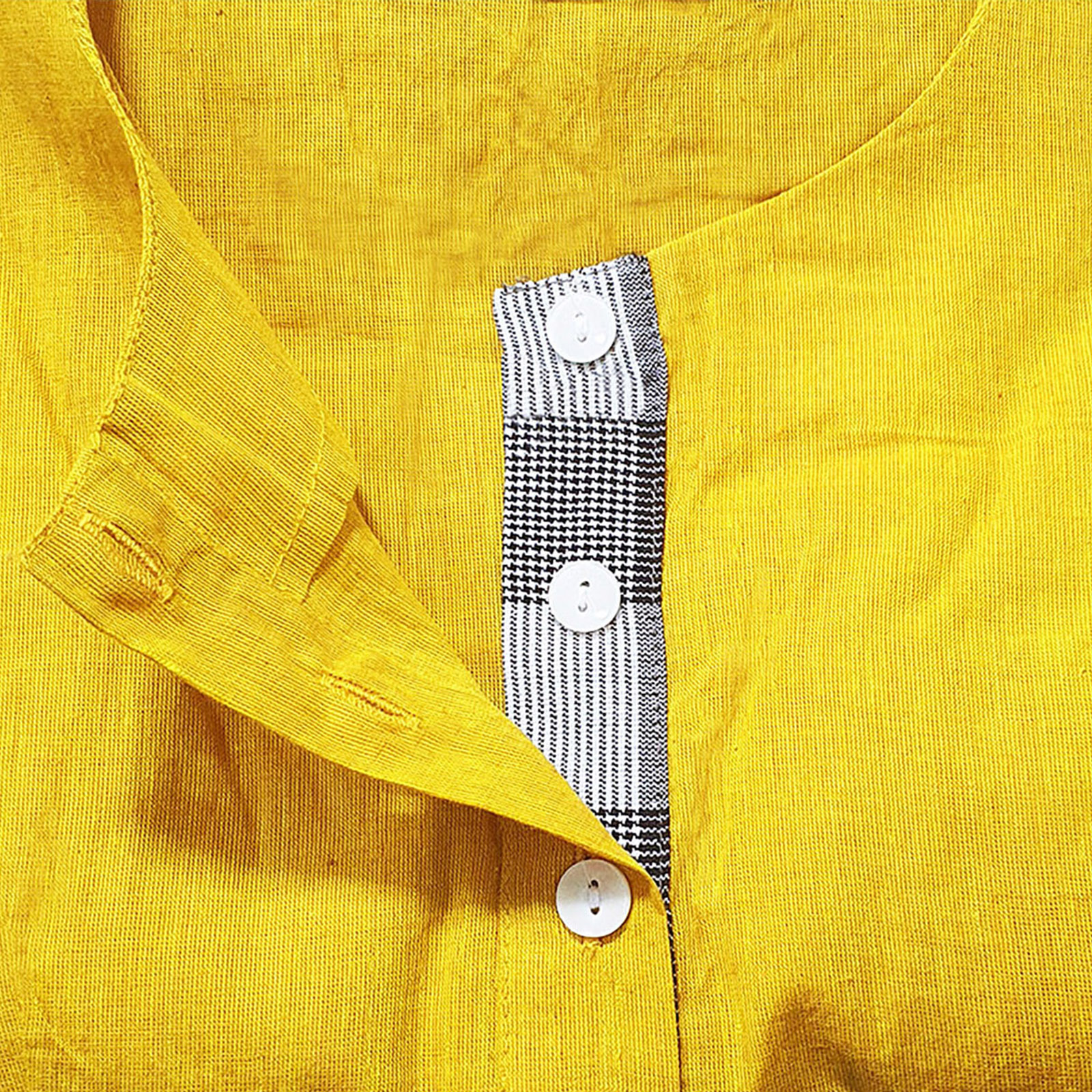 Yellow South Cotton Maternity Dress - Yellow - Image 5