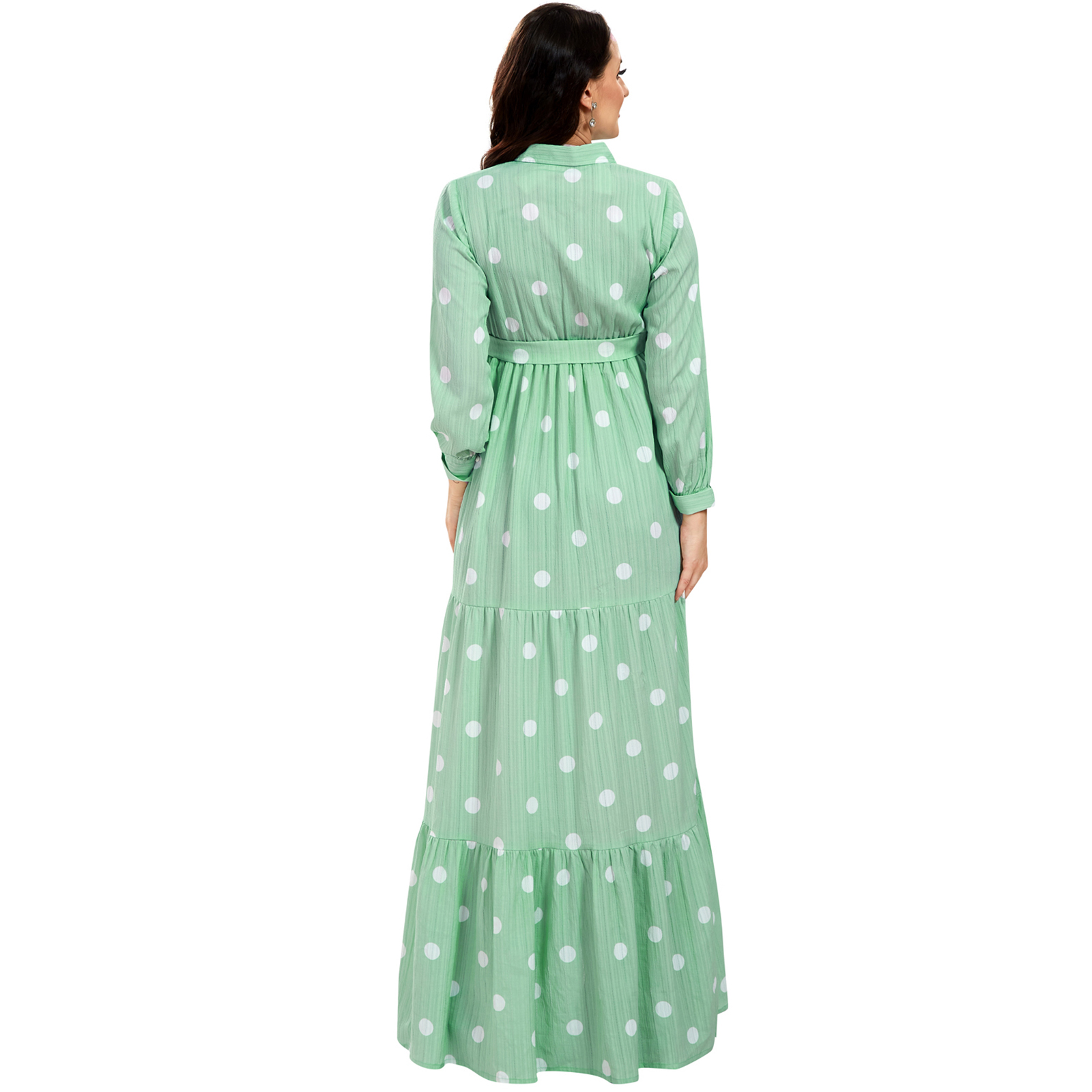 Pink Polka Print Maternity Dress - Pink - Image 5