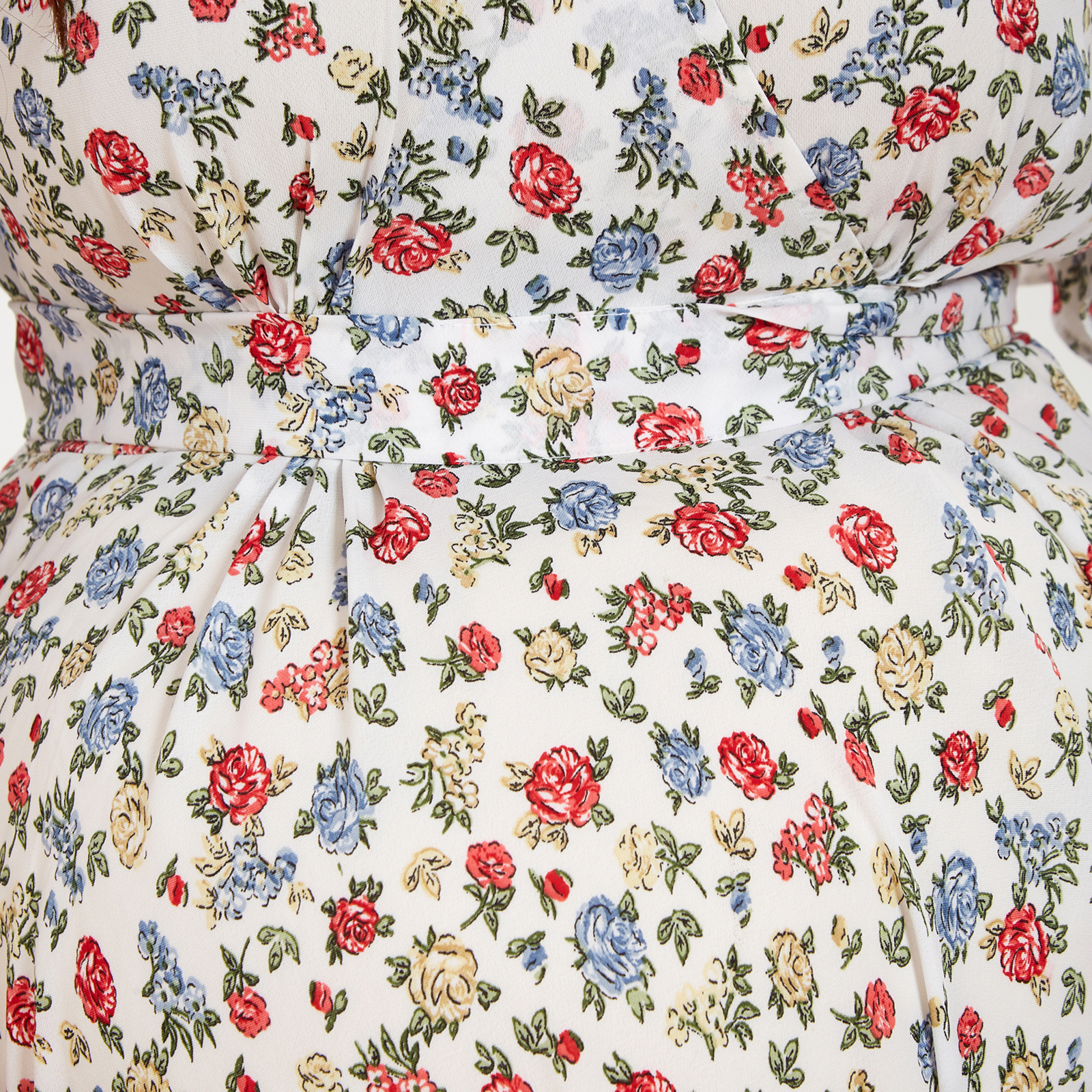 White Doublelayer Georgette Maternity Dress - White - Image 4