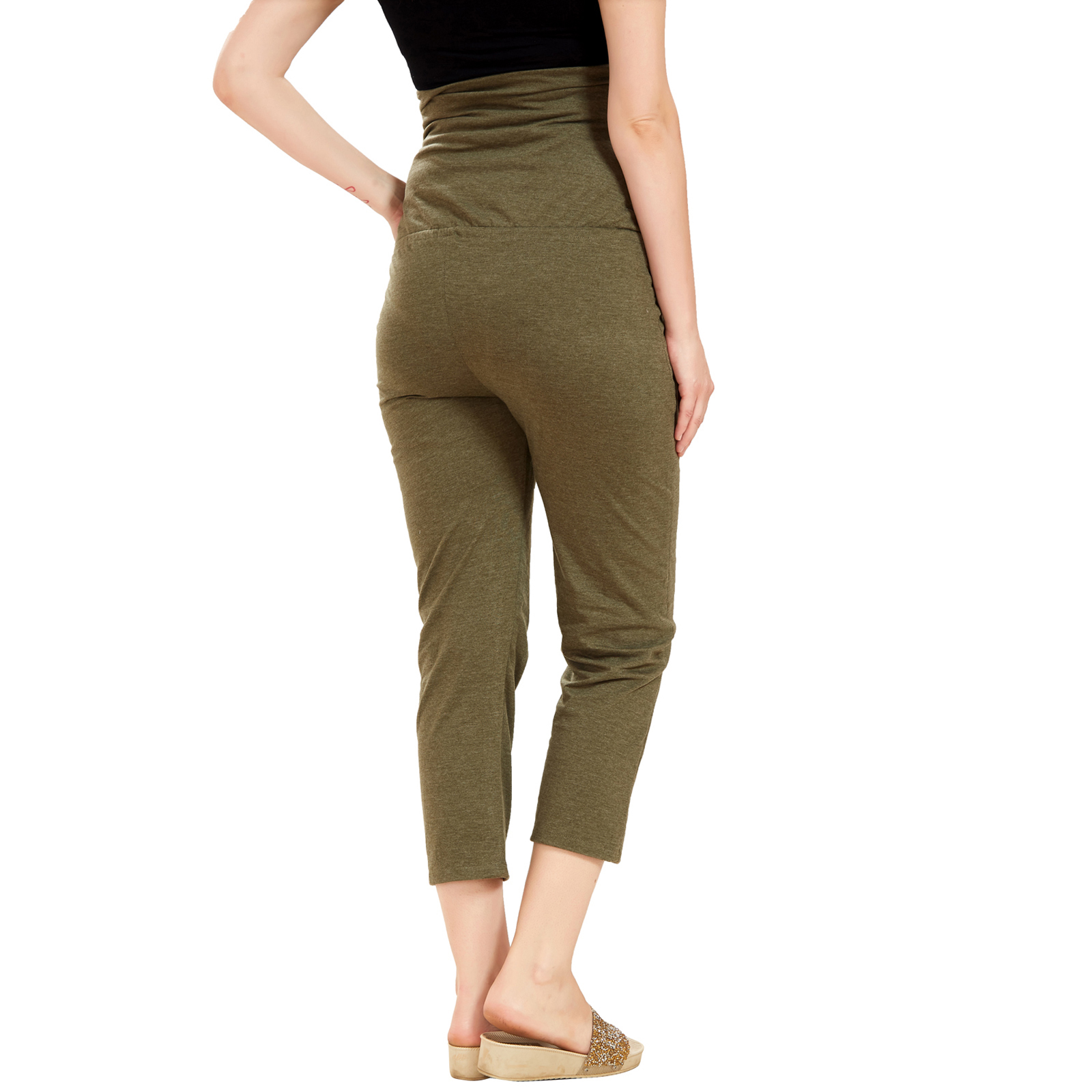 Cotton Comfortwear Relaxed Maternity Wear - Green - Image 5