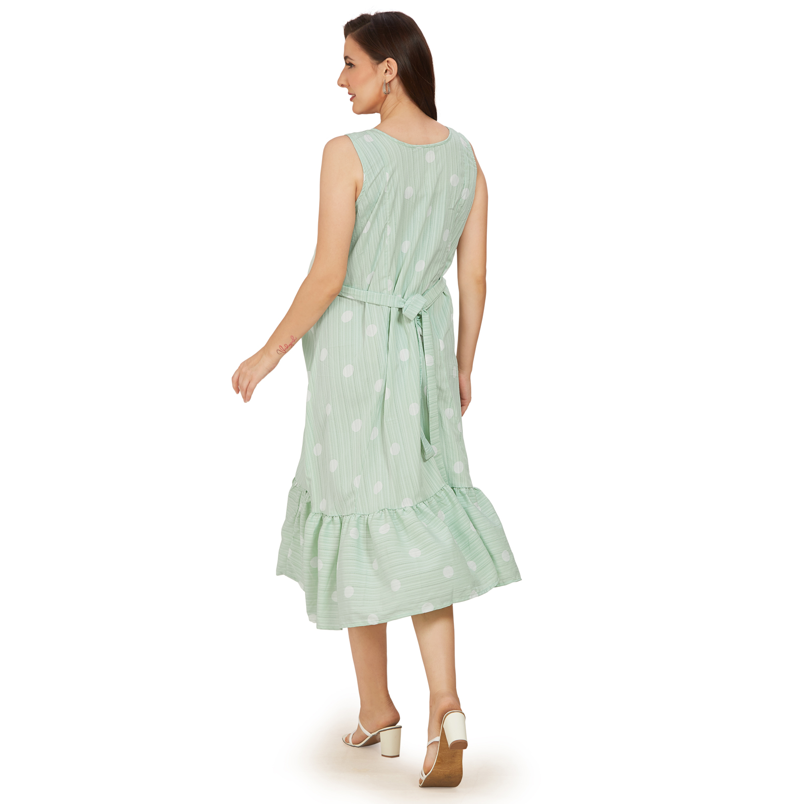 Sea Green Classic Maternity Dress - Green - Image 5