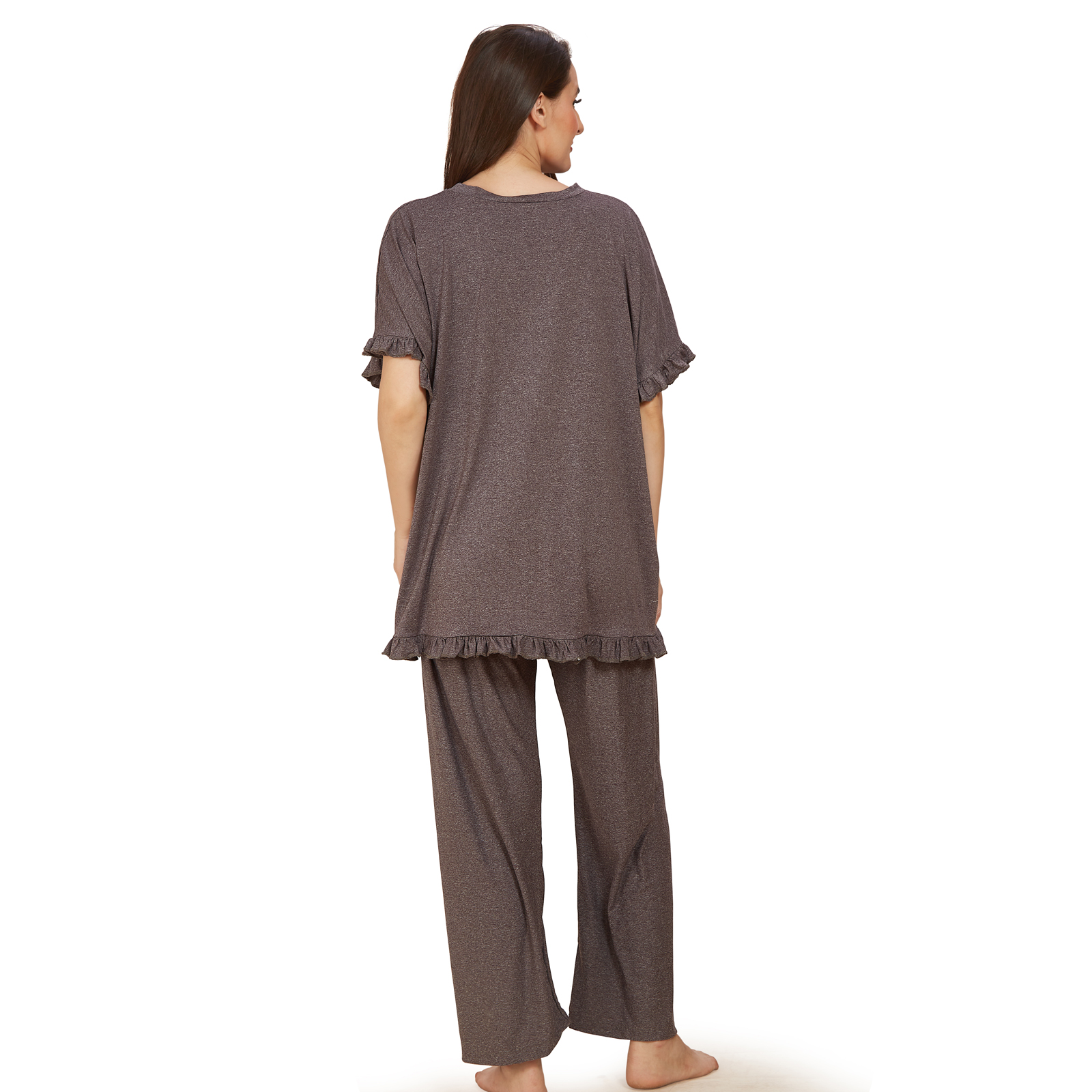 Dark Grey Cotton Maternity Shirt - Grey - Image 5