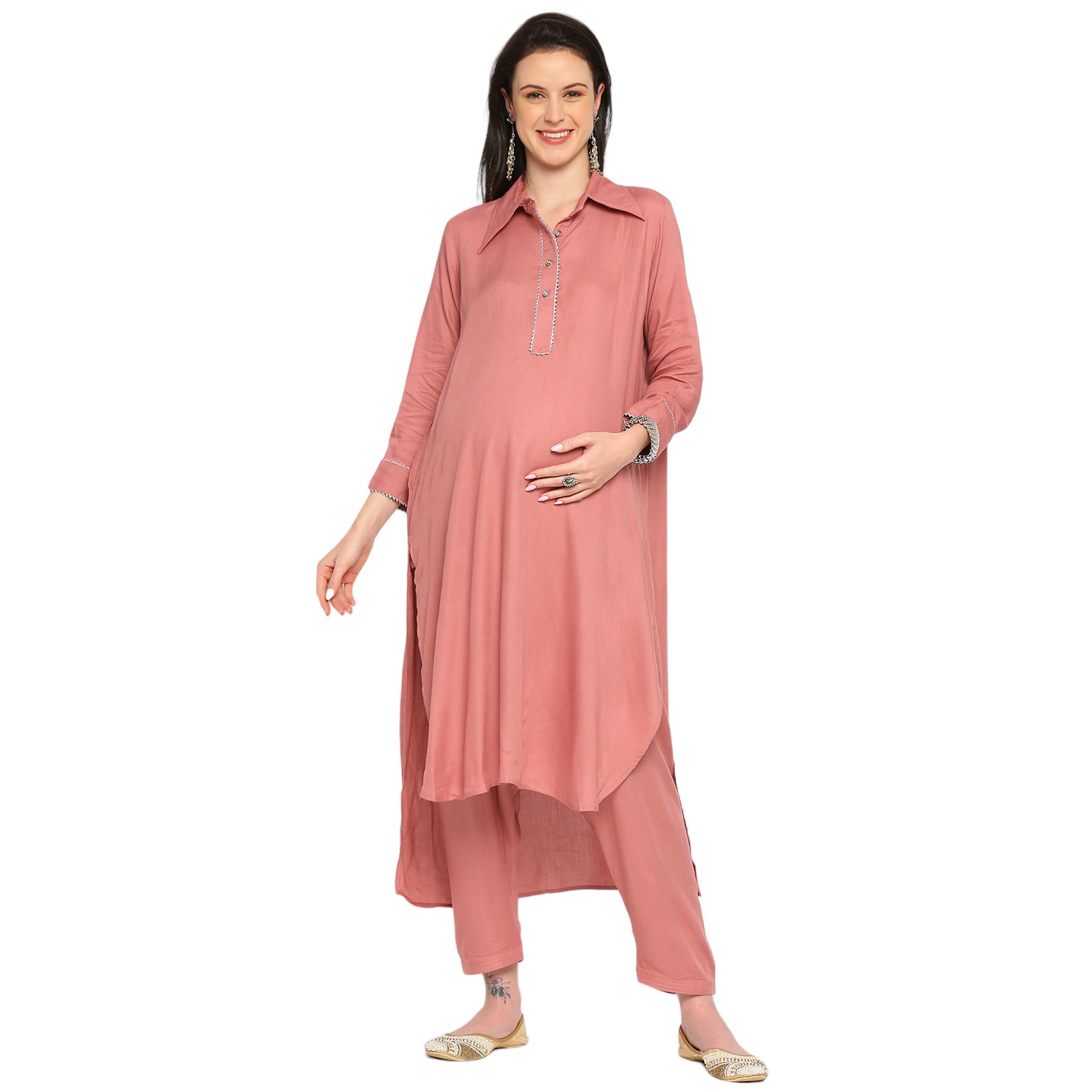 Mom For Sure Maternity Kurta - Black