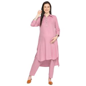 Mom For Sure Maternity Kurta - Black
