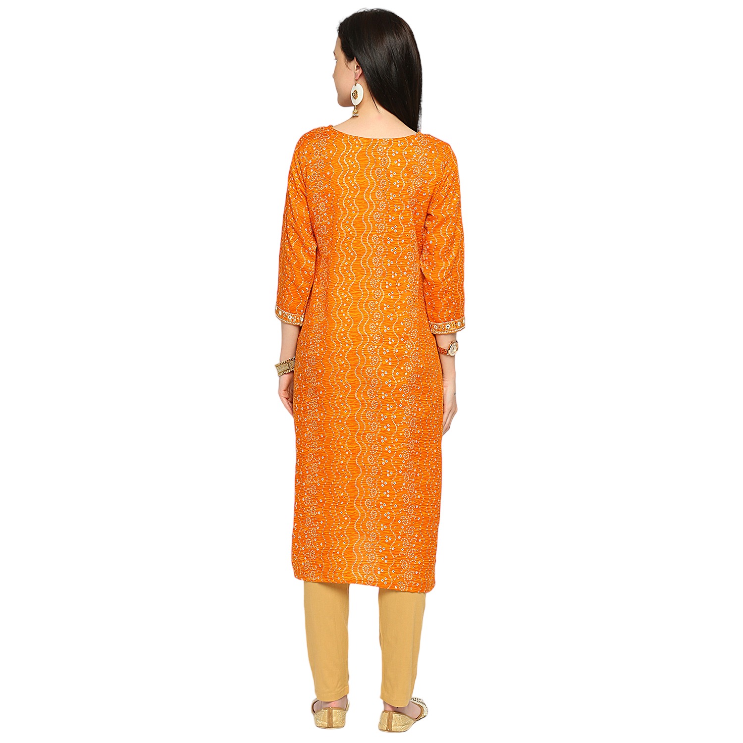 Pure Cotton Slub Maternity Kurta - Red - Image 5
