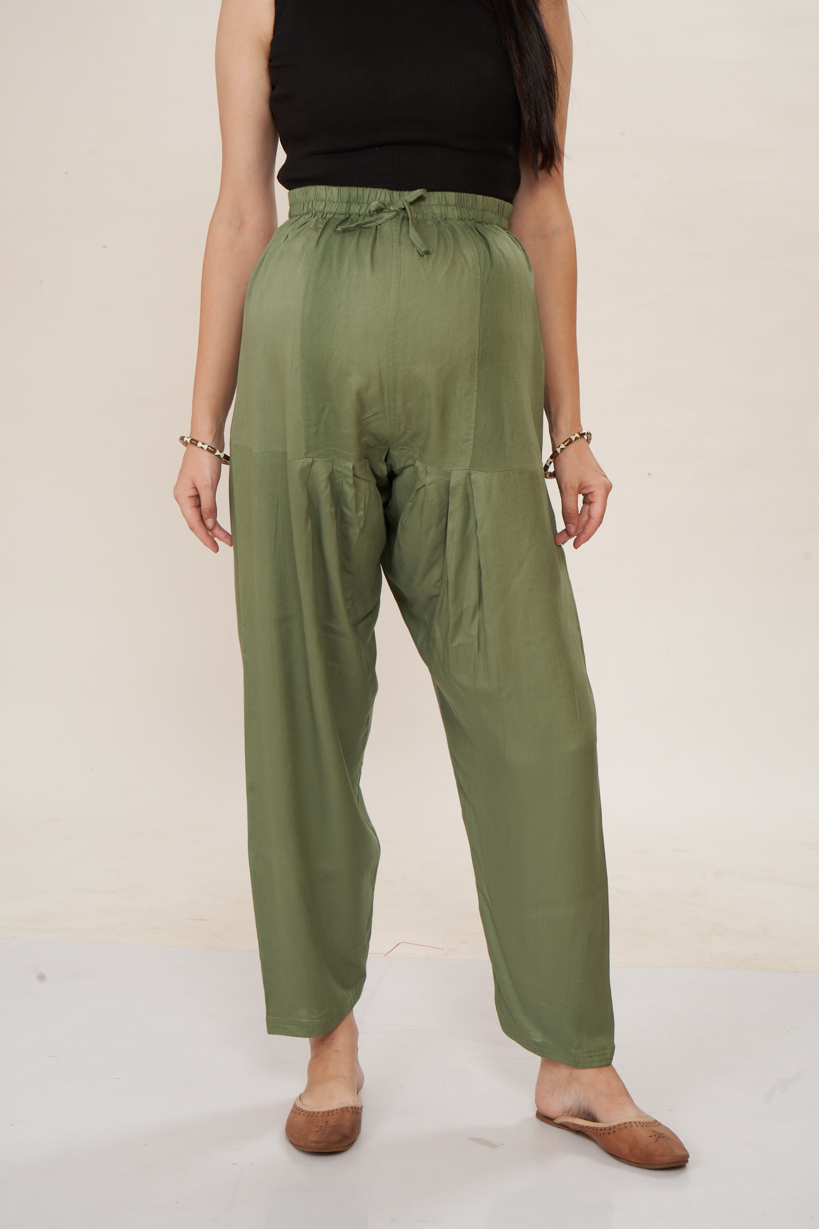 Rayon Maternity Pathani Maternity Salwar - Green - Image 2