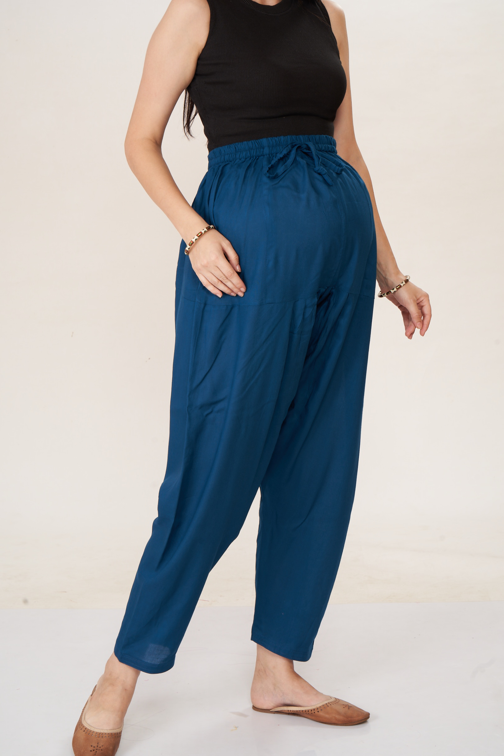 Rayon Maternity Pathani Maternity Salwar - Blue - Image 3
