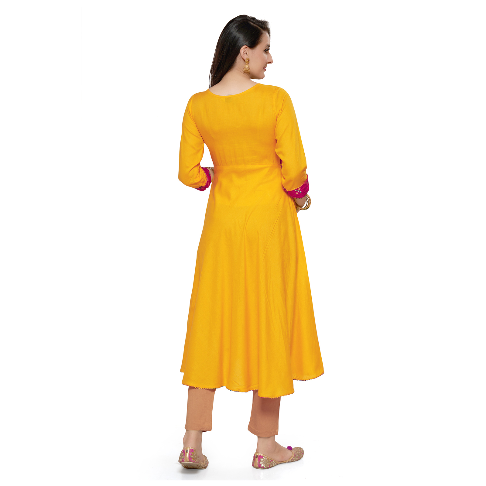Rayon Maternity Nursing Maternity Kurta - Red - Image 5
