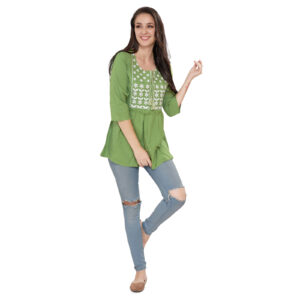 Mom For Sure Maternity Kurti - Green