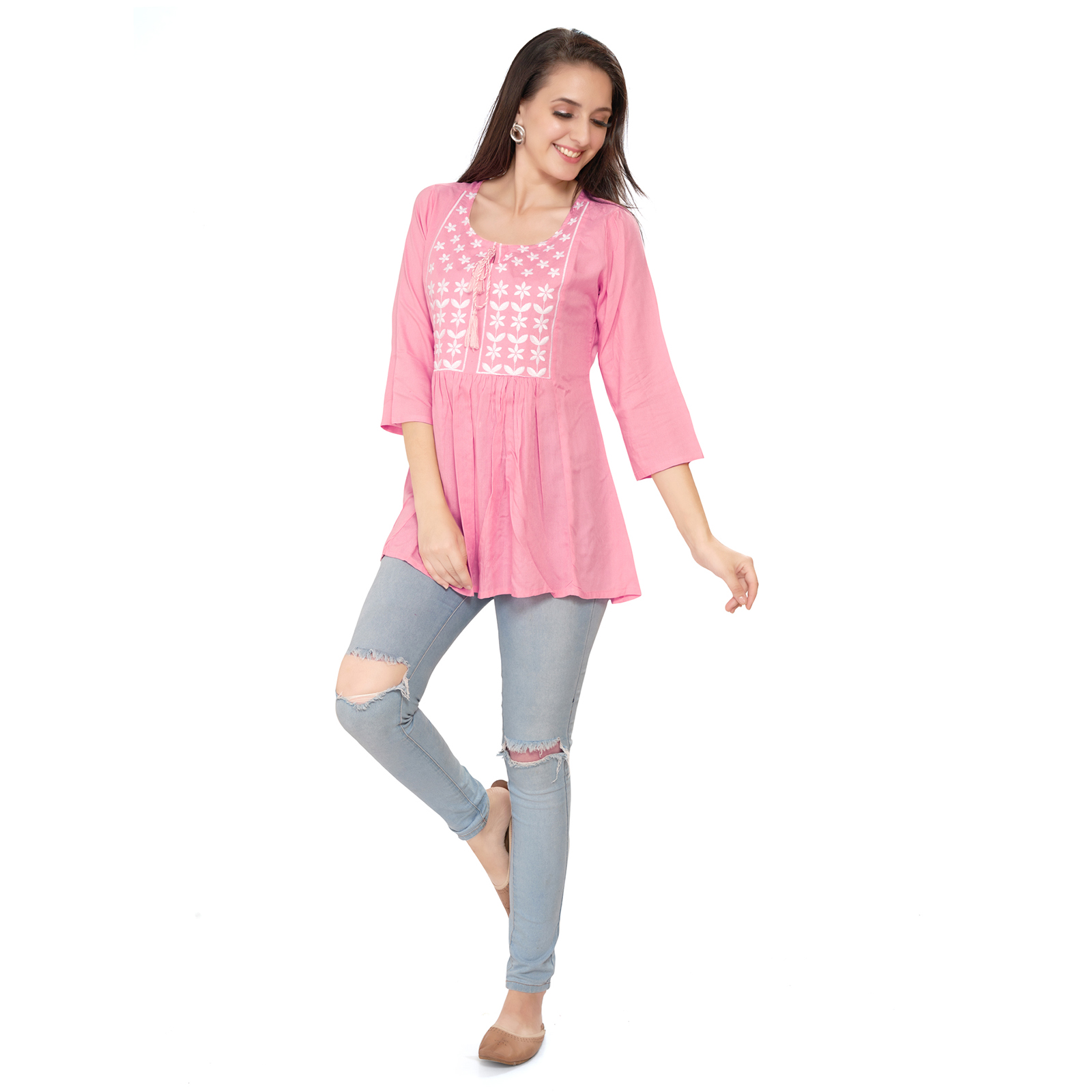 Mom For Sure Maternity Kurti - Pink