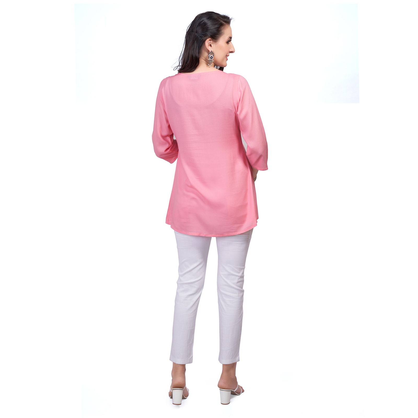 Mom For Sure Maternity Kurti - Pink - Image 5