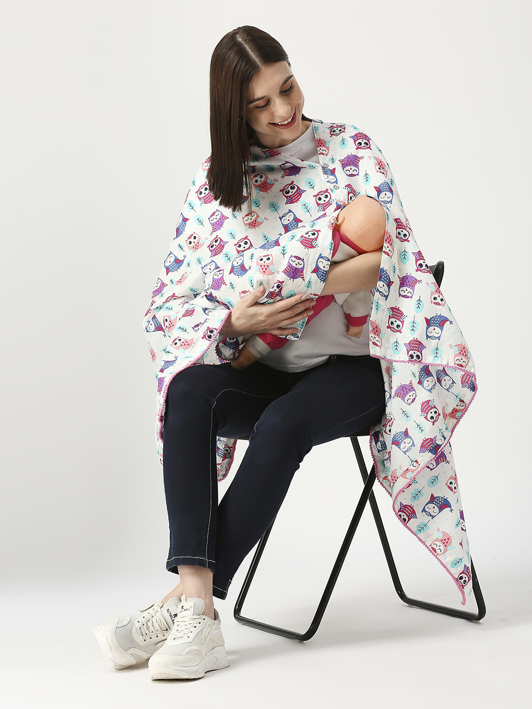 Multipurpose Nursing Cover Maternity Wear - White - Image 3