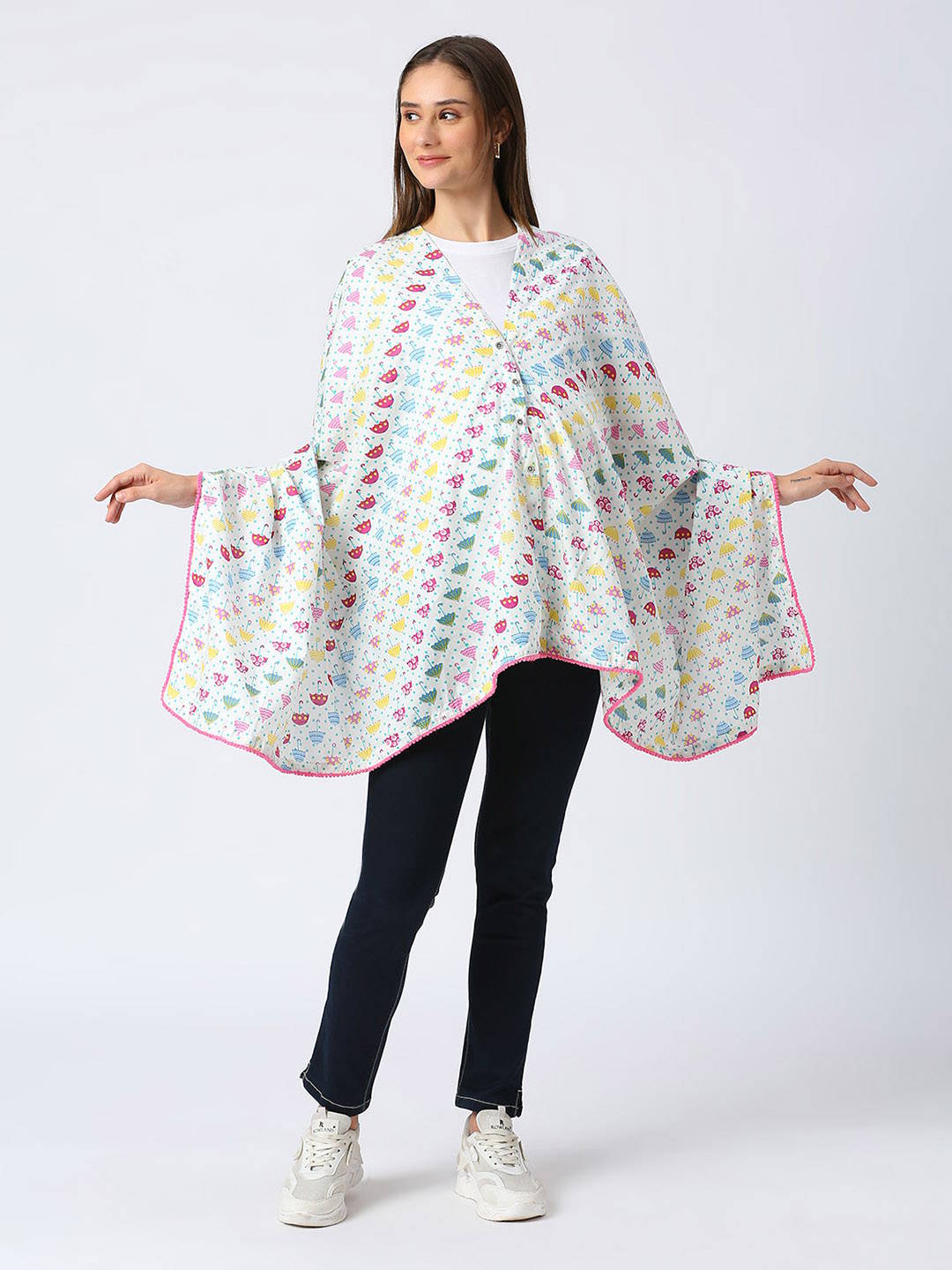 Multipurpose Nursing Cover Maternity Wear - White - Image 3
