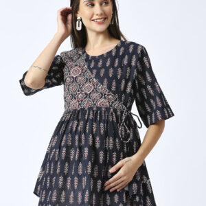 Cotton Maternity Top Maternity Top - Black