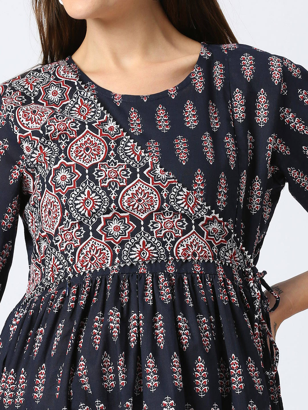 Cotton Maternity Top Maternity Top - Black - Image 3