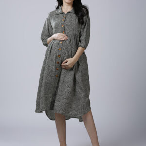 Womens Emerald Green Maternity Dress - Green