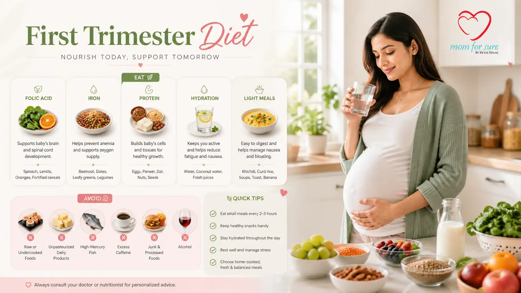 First Trimester Diet – What to Eat & Avoid (Complete Guide)